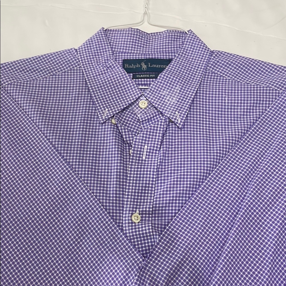 Ralph Lauren Men's Purple Gingham Shirt